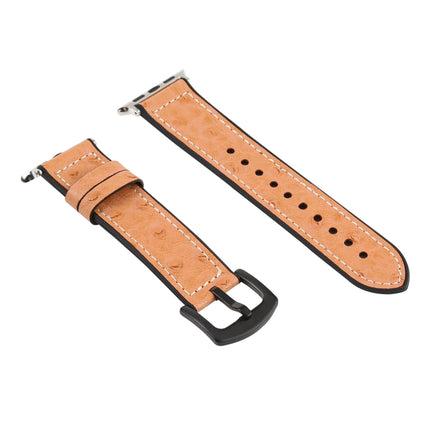 Ostrich Texture Leather Replacement Watchbands For Apple Watch Series - DealBuddy