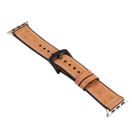 Ostrich Texture Leather Replacement Watchbands For Apple Watch Series - DealBuddy