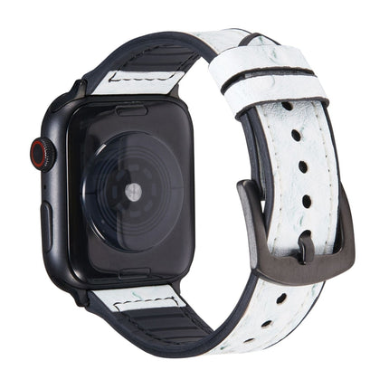 Ostrich Texture Leather Replacement Watchbands For Apple Watch Series - DealBuddy