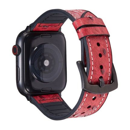 Ostrich Texture Leather Replacement Watchbands For Apple Watch Series - DealBuddy