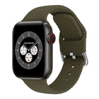 Braided Silicone Replacement Watchbands with Buckle For Apple Watch Series, 7 45mm / 6 & SE & 5 & 4 44mm / 3 & 2 & 1 42mm, 7 41mm / 6 & SE & 5 & 4 40mm / 3 & 2 & 1 38mm - DealBuddy