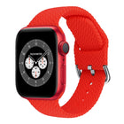 Braided Silicone Replacement Watchbands with Buckle For Apple Watch Series, 7 45mm / 6 & SE & 5 & 4 44mm / 3 & 2 & 1 42mm, 7 41mm / 6 & SE & 5 & 4 40mm / 3 & 2 & 1 38mm - DealBuddy