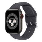 Braided Silicone Replacement Watchbands with Buckle For Apple Watch Series, 7 45mm / 6 & SE & 5 & 4 44mm / 3 & 2 & 1 42mm, 7 41mm / 6 & SE & 5 & 4 40mm / 3 & 2 & 1 38mm - DealBuddy