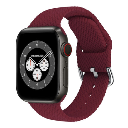 Braided Silicone Replacement Watchbands with Buckle For Apple Watch Series, 7 45mm / 6 & SE & 5 & 4 44mm / 3 & 2 & 1 42mm, 7 41mm / 6 & SE & 5 & 4 40mm / 3 & 2 & 1 38mm - DealBuddy