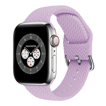 Braided Silicone Replacement Watchbands with Buckle For Apple Watch Series, 7 45mm / 6 & SE & 5 & 4 44mm / 3 & 2 & 1 42mm, 7 41mm / 6 & SE & 5 & 4 40mm / 3 & 2 & 1 38mm - DealBuddy