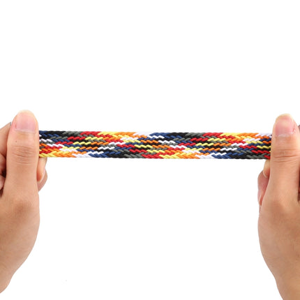 Rainbow Braided Single Loop Replacement Watchbands, Size: S 135mm For Apple Watch Series 6 & SE & 5 & 4 44mm / 3 & 2 & 1 42mm