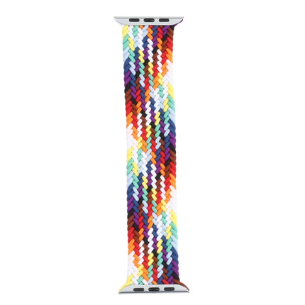 Rainbow Braided Single Loop Replacement Watchbands, Size: L 155mm For Apple Watch Series 6 & SE & 5 & 4 40mm / 3 & 2 & 1 38mm, L 155mm 40mm / 38mm - DealBuddy