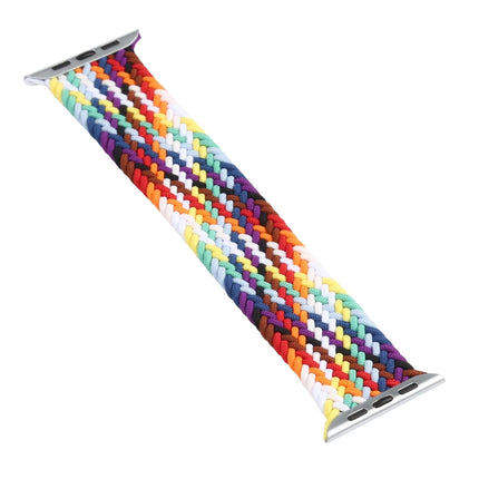Rainbow Braided Single Loop Replacement Watchbands, Size: L 155mm For Apple Watch Series 6 & SE & 5 & 4 40mm / 3 & 2 & 1 38mm, L 155mm 40mm / 38mm - DealBuddy