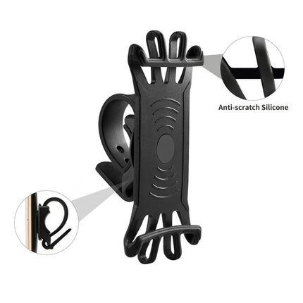 360 Degree Rotation Silica Gel Bicycle Phone Holder for 4-6.8 inch Mobile Phone - DealBuddy