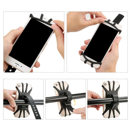 360 Degree Rotation Silica Gel Bicycle Phone Holder for 4-6.8 inch Mobile Phone - DealBuddy