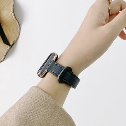 Double Studs Buckle Genuine Leather Strap Watchband For Apple Watch Series, 7 45mm / 6 & SE & 5 & 4 44mm / 3 & 2 & 1 42mm, 7 41mm / 6 & SE & 5 & 4 40mm / 3 & 2 & 1 38mm - DealBuddy