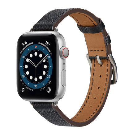 B Style Leather Strap Watchband For Apple Watch Series, 7 45mm / 6 & SE & 5 & 4 44mm / 3 & 2 & 1 42mm, 7 41mm / 6 & SE & 5 & 4 40mm / 3 & 2 & 1 38mm - DealBuddy