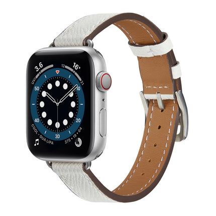 B Style Leather Strap Watchband For Apple Watch Series, 7 45mm / 6 & SE & 5 & 4 44mm / 3 & 2 & 1 42mm, 7 41mm / 6 & SE & 5 & 4 40mm / 3 & 2 & 1 38mm - DealBuddy