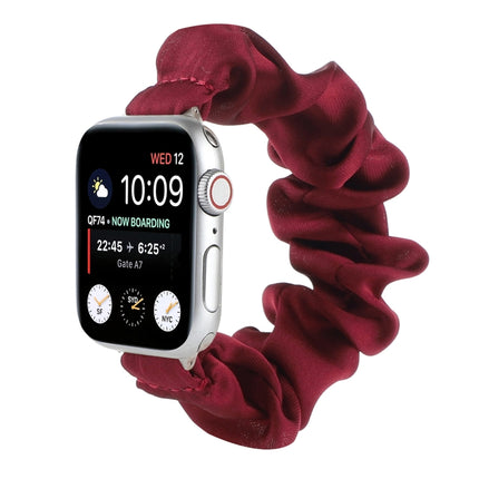 Scarf Hair Tie Replacement Watchbands For Apple Watch Series, 7 45mm / 6 & SE & 5 & 4 44mm / 3 & 2 & 1 42mm, 7 41mm / 6 & SE & 5 & 4 40mm / 3 & 2 & 1 38mm - DealBuddy