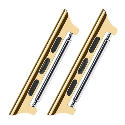 2 PCS Watchbands Stainless Steel Acoustic Ear Connector, Width: 22mm For Apple Watch Series 6 & SE & 5 & 4 44mm / 3 & 2 & 1 42mm, Width: 22mm For Apple Watch 44mm / 42mm - DealBuddy