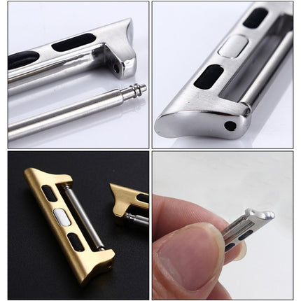 2 PCS Watchbands Stainless Steel Acoustic Ear Connector, Width: 22mm For Apple Watch Series 6 & SE & 5 & 4 44mm / 3 & 2 & 1 42mm, Width: 22mm For Apple Watch 44mm / 42mm - DealBuddy