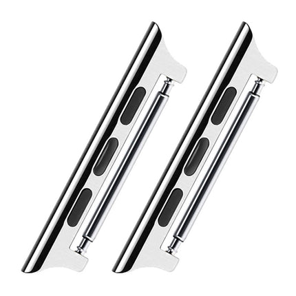 2 PCS Watchbands Stainless Steel Acoustic Ear Connector, Width: 24mm For Apple Watch Series 6 & SE & 5 & 4 44mm / 3 & 2 & 1 42mm