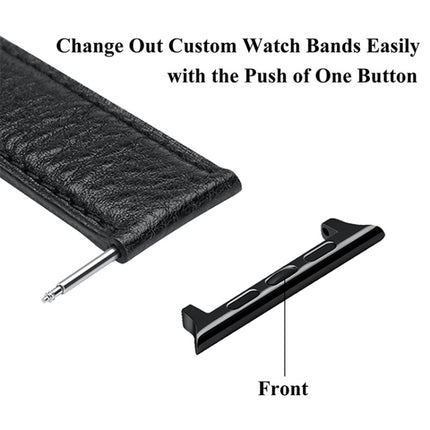 2 PCS Watchbands Stainless Steel Acoustic Ear Connector, Width: 24mm For Apple Watch Series 6 & SE & 5 & 4 44mm / 3 & 2 & 1 42mm