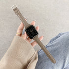 Crocodile Texture Leather Replacement Strap Watchband, For Apple Watch Series 7  41mm / & 6 & SE & 5 & 4 40mm, For Apple Watch Series  7  45mm / & 6 & SE & 5 & 4 44mm - DealBuddy