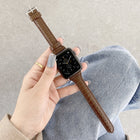 Crocodile Texture Leather Replacement Strap Watchband, For Apple Watch Series 7  41mm / & 6 & SE & 5 & 4 40mm, For Apple Watch Series  7  45mm / & 6 & SE & 5 & 4 44mm - DealBuddy