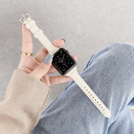 Crocodile Texture Leather Replacement Strap Watchband, For Apple Watch Series 7  41mm / & 6 & SE & 5 & 4 40mm, For Apple Watch Series  7  45mm / & 6 & SE & 5 & 4 44mm - DealBuddy