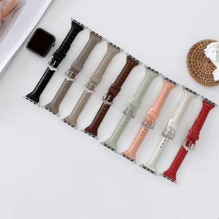 Crocodile Texture Leather Replacement Strap Watchband, For Apple Watch Series 7  41mm / & 6 & SE & 5 & 4 40mm, For Apple Watch Series  7  45mm / & 6 & SE & 5 & 4 44mm - DealBuddy