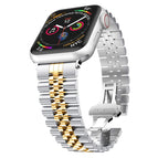 7 45mm / 6 & SE & 5 & 4 44mm / 3 & 2 & 1 42mm / Silver + Gold