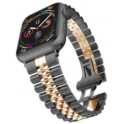 Five Beads Stainless Steel Replacement Watchbands For Apple Watch Series, 7 45mm / 6 & SE & 5 & 4 44mm / 3 & 2 & 1 42mm, 7 41mm / 6 & SE & 5 & 4 40mm / 3 & 2 & 1 38mm - DealBuddy