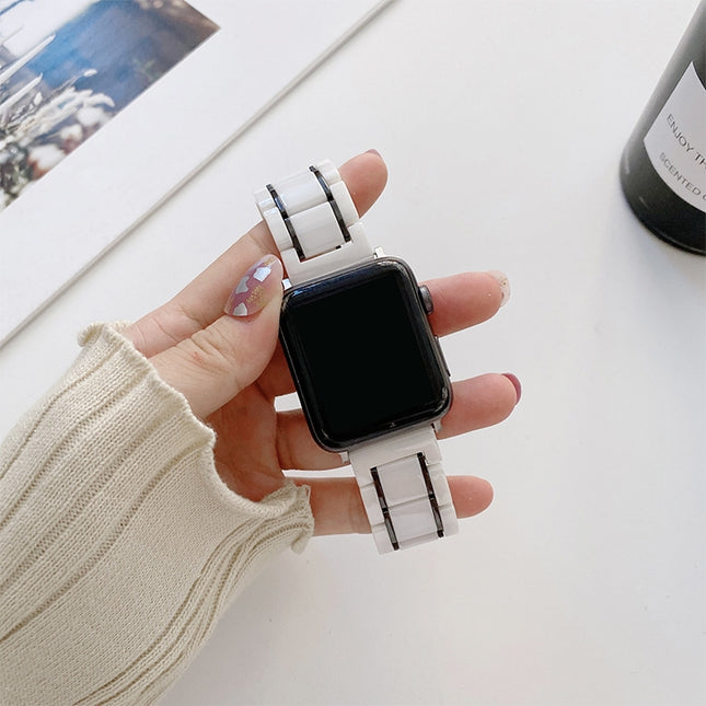 Five Beads Ceramic Steel Replacement Watchbands For Apple Watch Series - DealBuddy