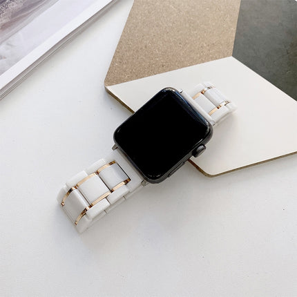 Five Beads Ceramic Steel Replacement Watchbands For Apple Watch Series