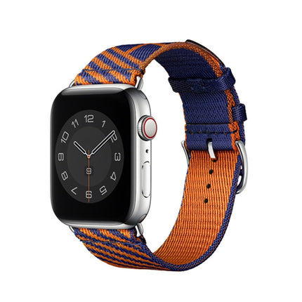 Two-color Nylon Braid Replacement Wrist Strap Watchband, For Apple Watch Series 7  41mm / & 6 & SE & 5 & 4 40mm, For Apple Watch Series  7  45mm / & 6 & SE & 5 & 4 44mm - DealBuddy