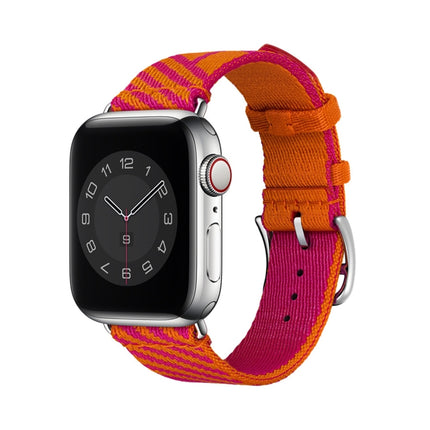 Two-color Nylon Braid Replacement Wrist Strap Watchband, For Apple Watch Series 7  41mm / & 6 & SE & 5 & 4 40mm, For Apple Watch Series  7  45mm / & 6 & SE & 5 & 4 44mm - DealBuddy