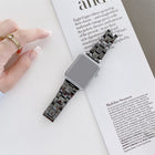 Rhombic Grid Ceramics Replacement Strap Watchband, For Apple Watch Series 7  41mm / & 6 & SE & 5 & 4 40mm, For Apple Watch Series  7  45mm / & 6 & SE & 5 & 4 44mm - DealBuddy