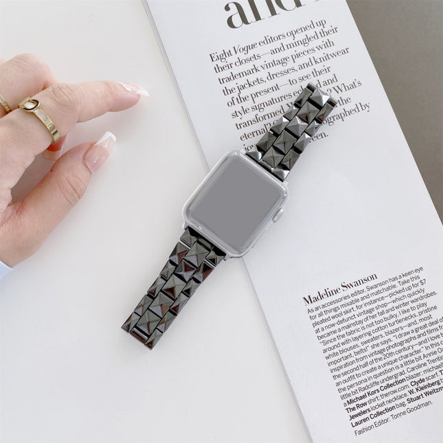 Rhombic Grid Ceramics Replacement Strap Watchband, For Apple Watch Series 7  41mm / & 6 & SE & 5 & 4 40mm, For Apple Watch Series  7  45mm / & 6 & SE & 5 & 4 44mm - DealBuddy