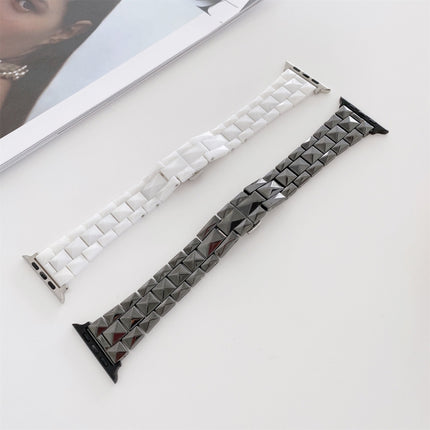 Rhombic Grid Ceramics Replacement Strap Watchband, For Apple Watch Series 7  41mm / & 6 & SE & 5 & 4 40mm, For Apple Watch Series  7  45mm / & 6 & SE & 5 & 4 44mm - DealBuddy