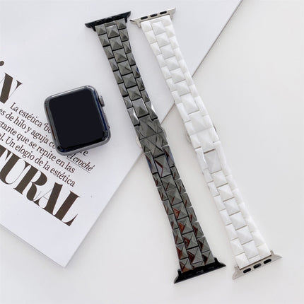 Rhombic Grid Ceramics Replacement Strap Watchband, For Apple Watch Series 7  41mm / & 6 & SE & 5 & 4 40mm, For Apple Watch Series  7  45mm / & 6 & SE & 5 & 4 44mm - DealBuddy