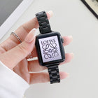 Three-beads Steel Replacement Strap Watchband, For Apple Watch Series 7  41mm / & 6 & SE & 5 & 4 40mm, For Apple Watch Series  7  45mm / & 6 & SE & 5 & 4 44mm - DealBuddy