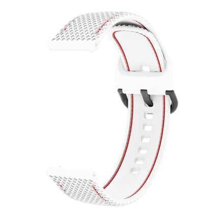 For Samsung Galaxy Watch Active 2 Two-color Stitching Silicone Replacement Strap Watchband, 20mm - DealBuddy