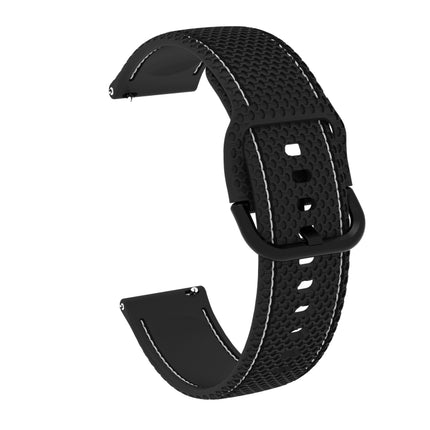 For Samsung Galaxy Watch Active 2 Two-color Stitching Silicone Replacement Strap Watchband, 20mm - DealBuddy