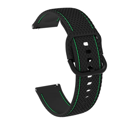 For Samsung Galaxy Watch Active 2 Two-color Stitching Silicone Replacement Strap Watchband, 20mm - DealBuddy