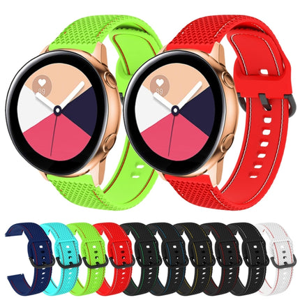 For Samsung Galaxy Watch Active 2 Two-color Stitching Silicone Replacement Strap Watchband, 20mm - DealBuddy
