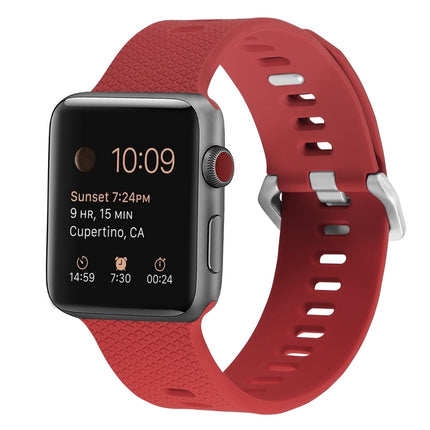 Silicone Replacement Strap Watchband For Apple Watch Series, 7 45mm / 6 & SE & 5 & 4 44mm / 3 & 2 & 1 42mm, 7 41mm / 6 & SE & 5 & 4 40mm / 3 & 2 & 1 38mm - DealBuddy