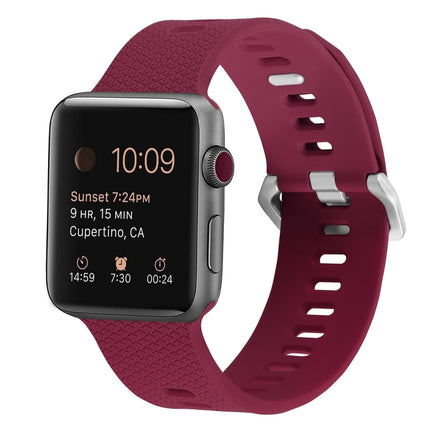 Silicone Replacement Strap Watchband For Apple Watch Series, 7 45mm / 6 & SE & 5 & 4 44mm / 3 & 2 & 1 42mm, 7 41mm / 6 & SE & 5 & 4 40mm / 3 & 2 & 1 38mm - DealBuddy