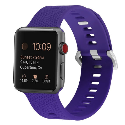 Silicone Replacement Strap Watchband For Apple Watch Series, 7 45mm / 6 & SE & 5 & 4 44mm / 3 & 2 & 1 42mm, 7 41mm / 6 & SE & 5 & 4 40mm / 3 & 2 & 1 38mm - DealBuddy
