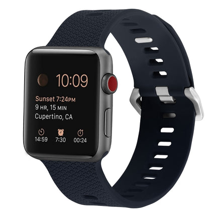 Silicone Replacement Strap Watchband For Apple Watch Series, 7 45mm / 6 & SE & 5 & 4 44mm / 3 & 2 & 1 42mm, 7 41mm / 6 & SE & 5 & 4 40mm / 3 & 2 & 1 38mm - DealBuddy