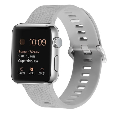Silicone Replacement Strap Watchband For Apple Watch Series, 7 45mm / 6 & SE & 5 & 4 44mm / 3 & 2 & 1 42mm, 7 41mm / 6 & SE & 5 & 4 40mm / 3 & 2 & 1 38mm - DealBuddy
