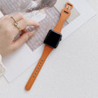 Small Waist 8-shape Reverse Buckle Leather Replacement Strap Watchband For Apple Watch Series, 7 41mm / 6 & SE & 5 & 4 40mm / 3 & 2 & 1 38mm, 7 45mm / 6 & SE & 5 & 4 44mm / 3 & 2 & 1 42mm - DealBuddy