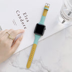 7 45mm / 6 & SE & 5 & 4 44mm / 3 & 2 & 1 42mm / Yellow+Mint Green