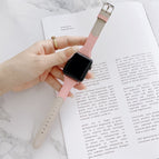 7 45mm / 6 & SE & 5 & 4 44mm / 3 & 2 & 1 42mm / White+Pink