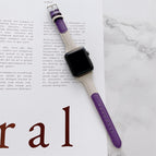 7 45mm / 6 & SE & 5 & 4 44mm / 3 & 2 & 1 42mm / Purple+White